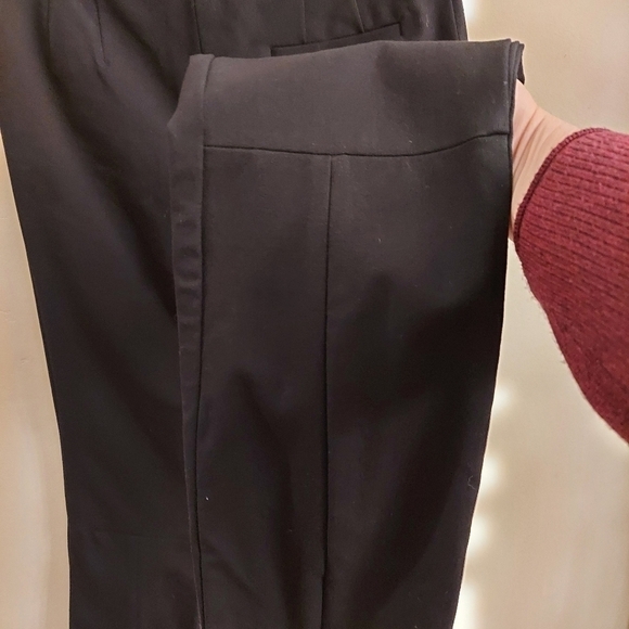 ZARA WOMAN Black Straight Leg Pants with Zippered Hems - Picture 8 of 12
